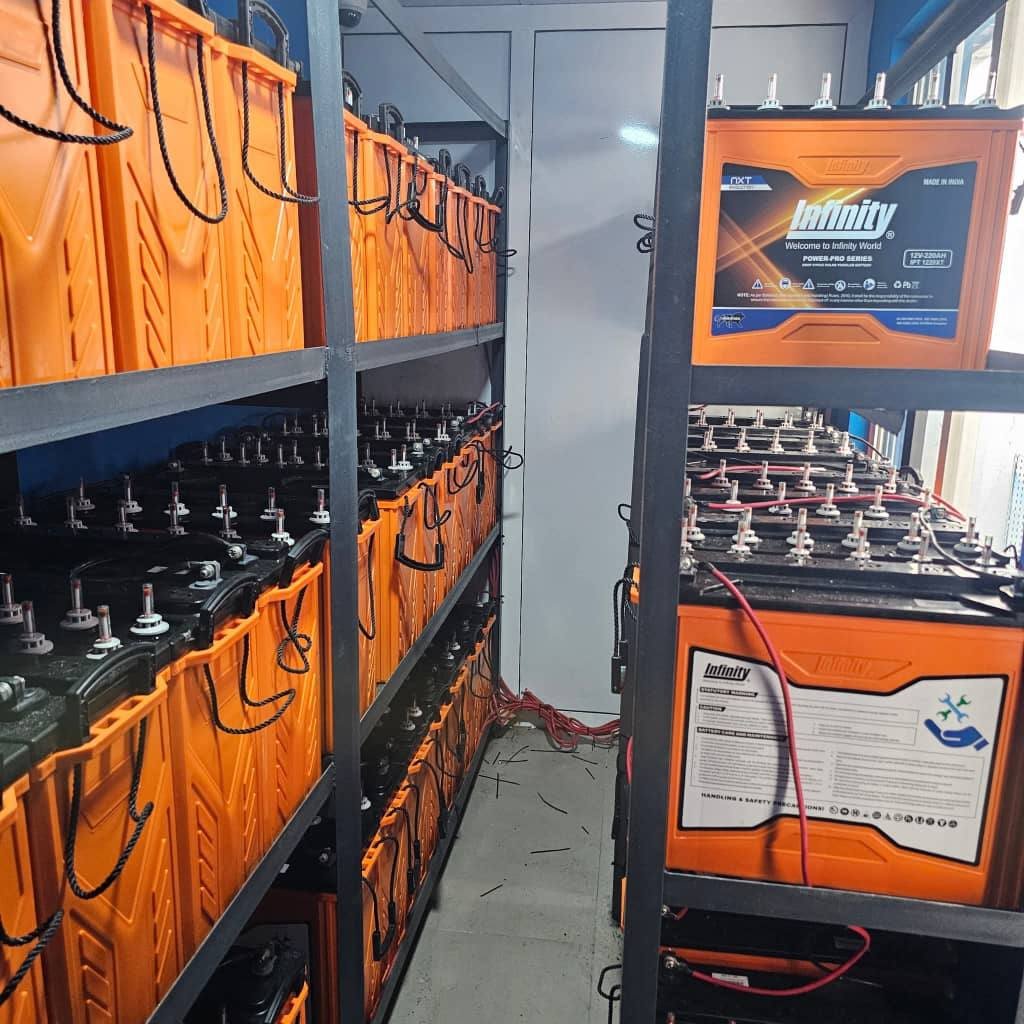 Commercial Building Tubular Battery Installation Image 01